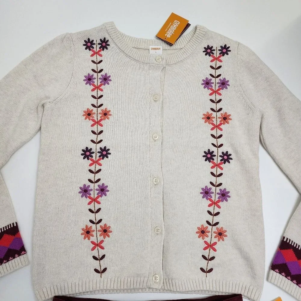 Gymboree Girls Spice Market Cardigan Sweater & Skirt Outfit Size 10-12 NEW